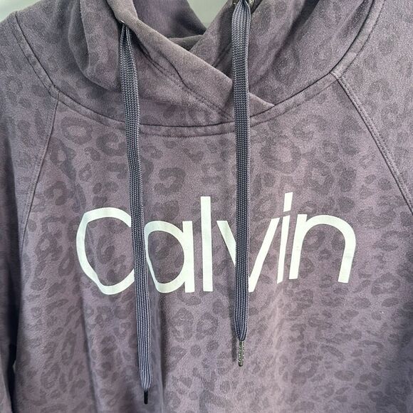 Womens Calvin Klein Performance cheetah hoodie sz XL - Picture 3 of 5